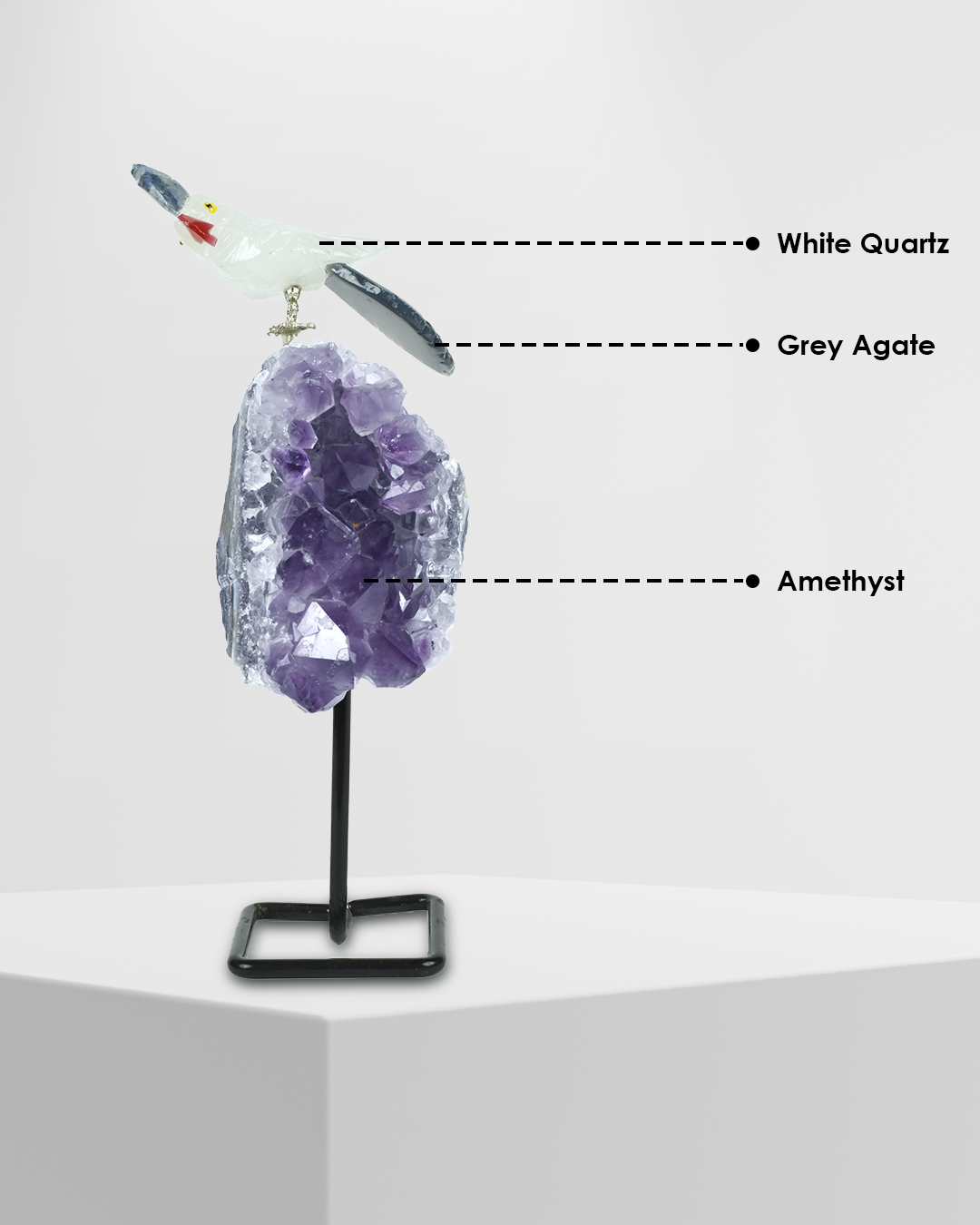 Crystal Harmony Bird (Steel Stand )
