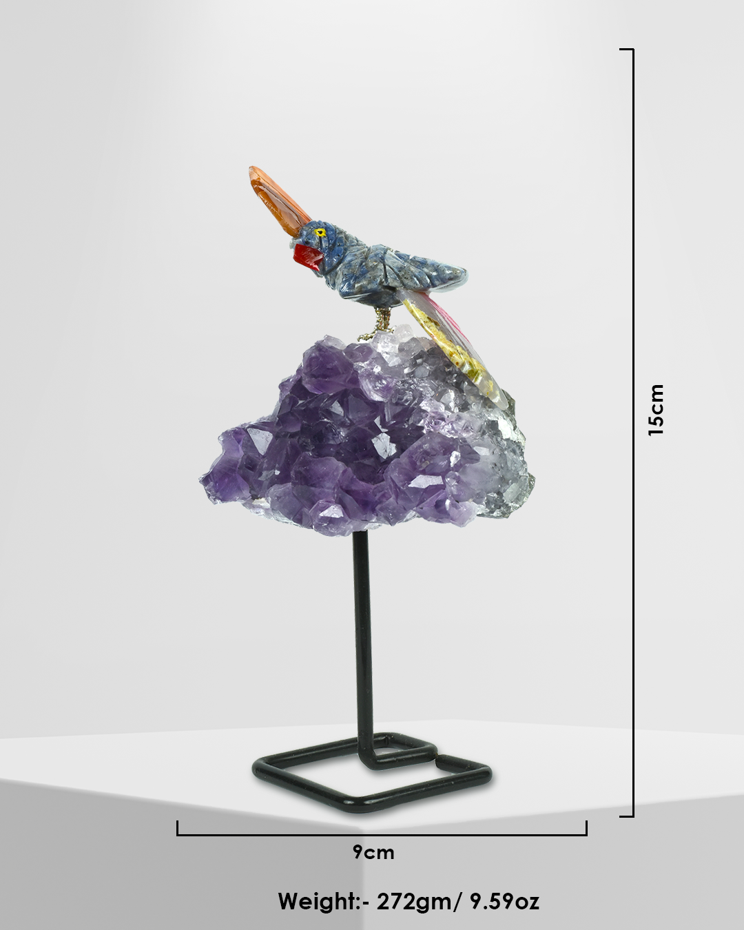 Grace Gemstone Bird (Steel Stand)