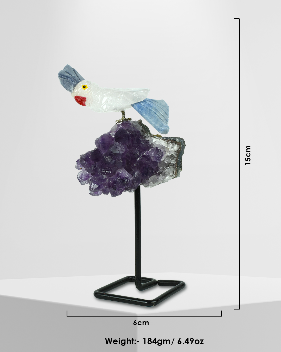 Truth Gemstone Bird (Steel Stand)