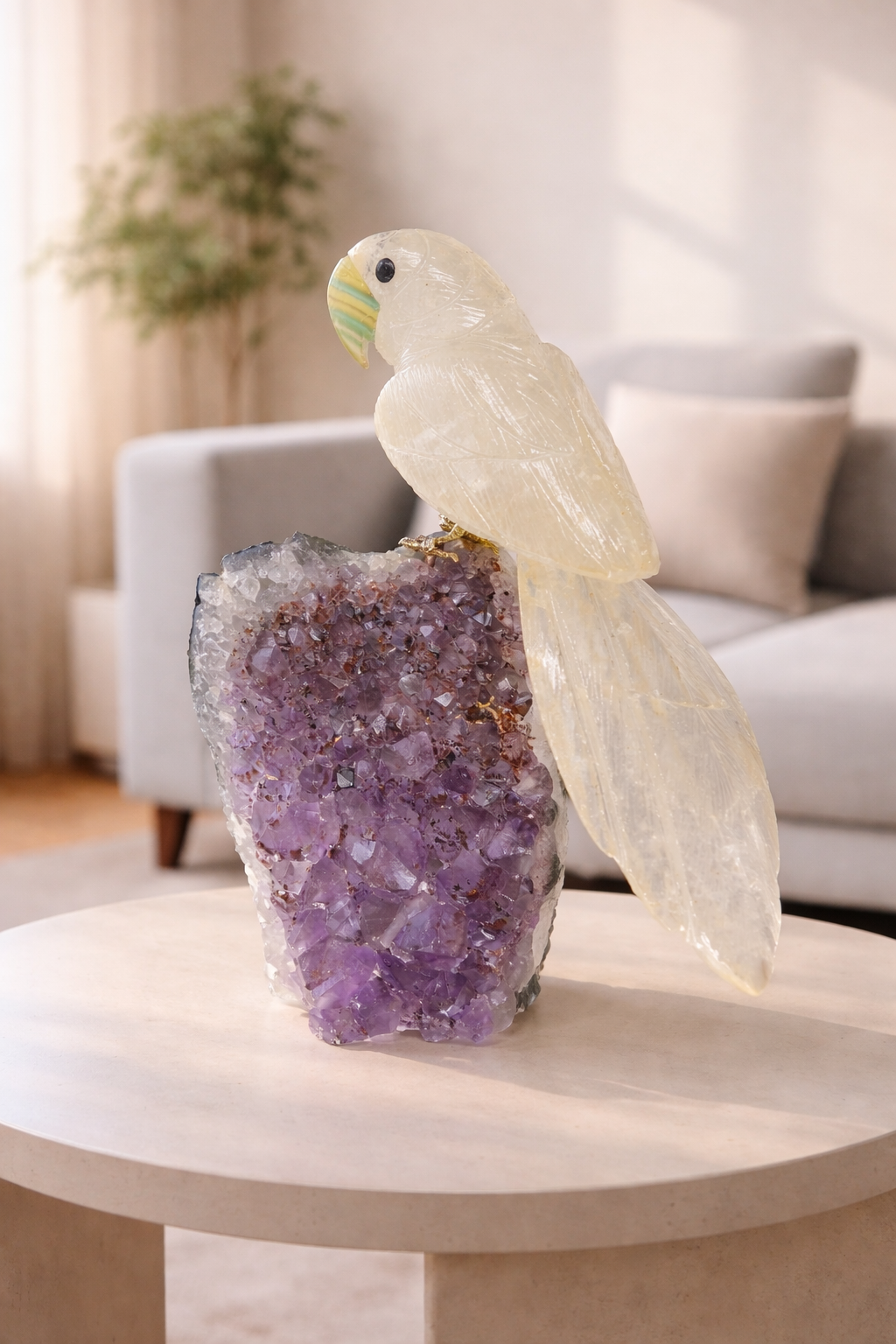 Serene Quartz Bird