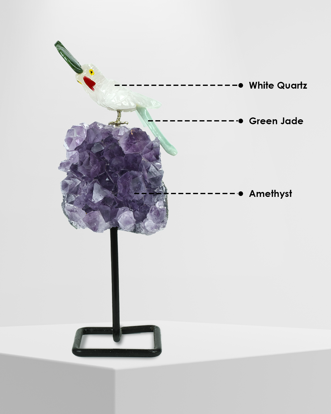 Jade Breeze Bird (Steel Stand)