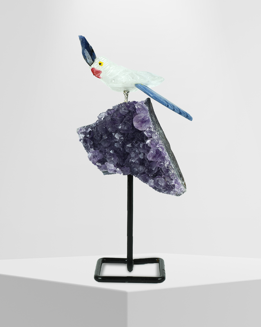 Purity Gemstone Bird (Steel Stand)