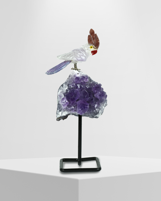 Strength Gemstone Bird (Steel Stand)