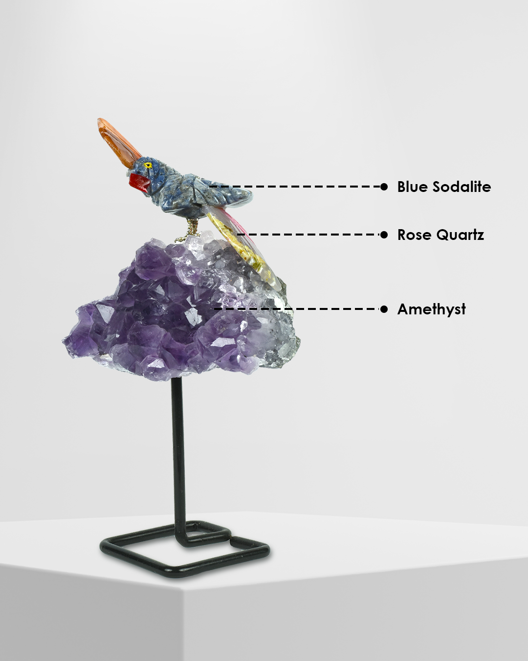 Grace Gemstone Bird (Steel Stand)