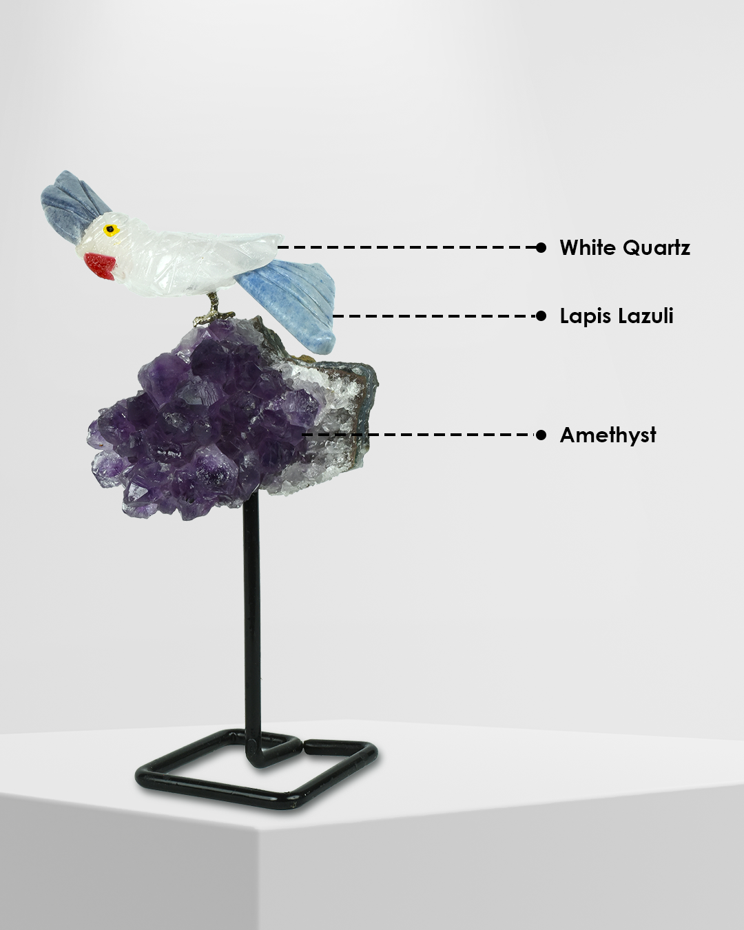 Truth Gemstone Bird (Steel Stand)