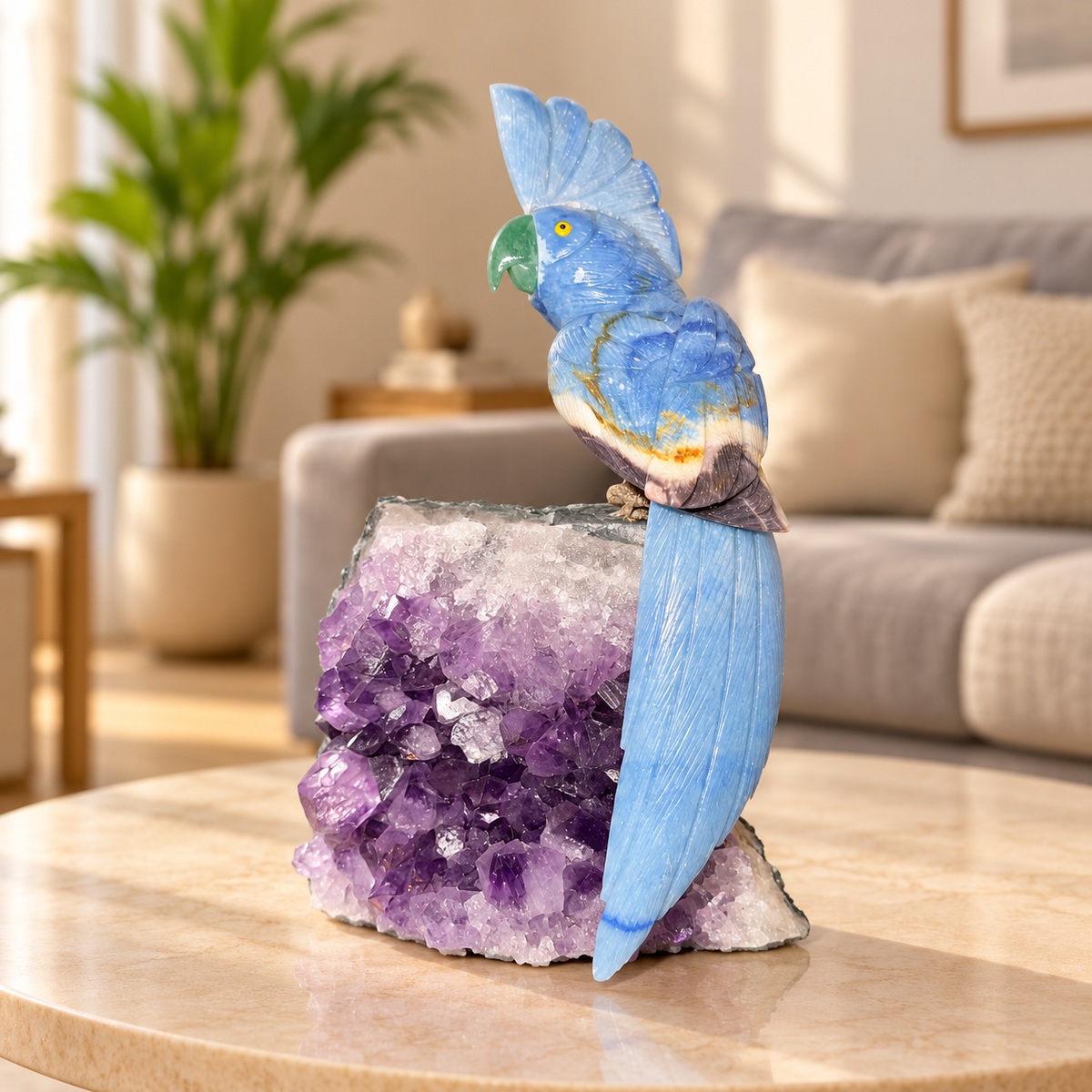 Aurevia Lapis Lazuli Gemstone Bird – Crystal Parrot Home Décor, Wisdom & Harmony Symbol