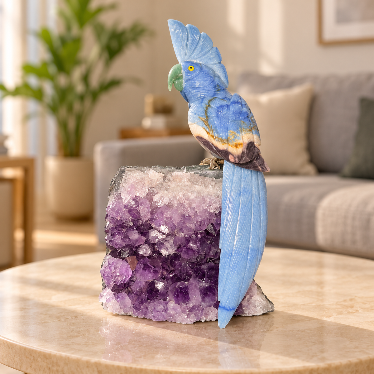 Aurevia Lapis Lazuli Gemstone Bird – Crystal Parrot Home Décor, Wisdom & Harmony Symbol