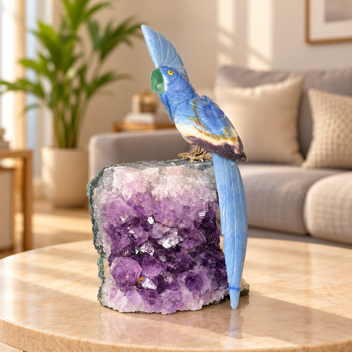 Aurevia Lapis Lazuli Gemstone Bird – Crystal Parrot Home Décor, Wisdom & Harmony Symbol