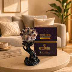 Celestara Amethyst Crystal Cluster – Handcrafted Gemstone Décor, Calm & Energy Amplifier (3 Inch, 320 gm)
