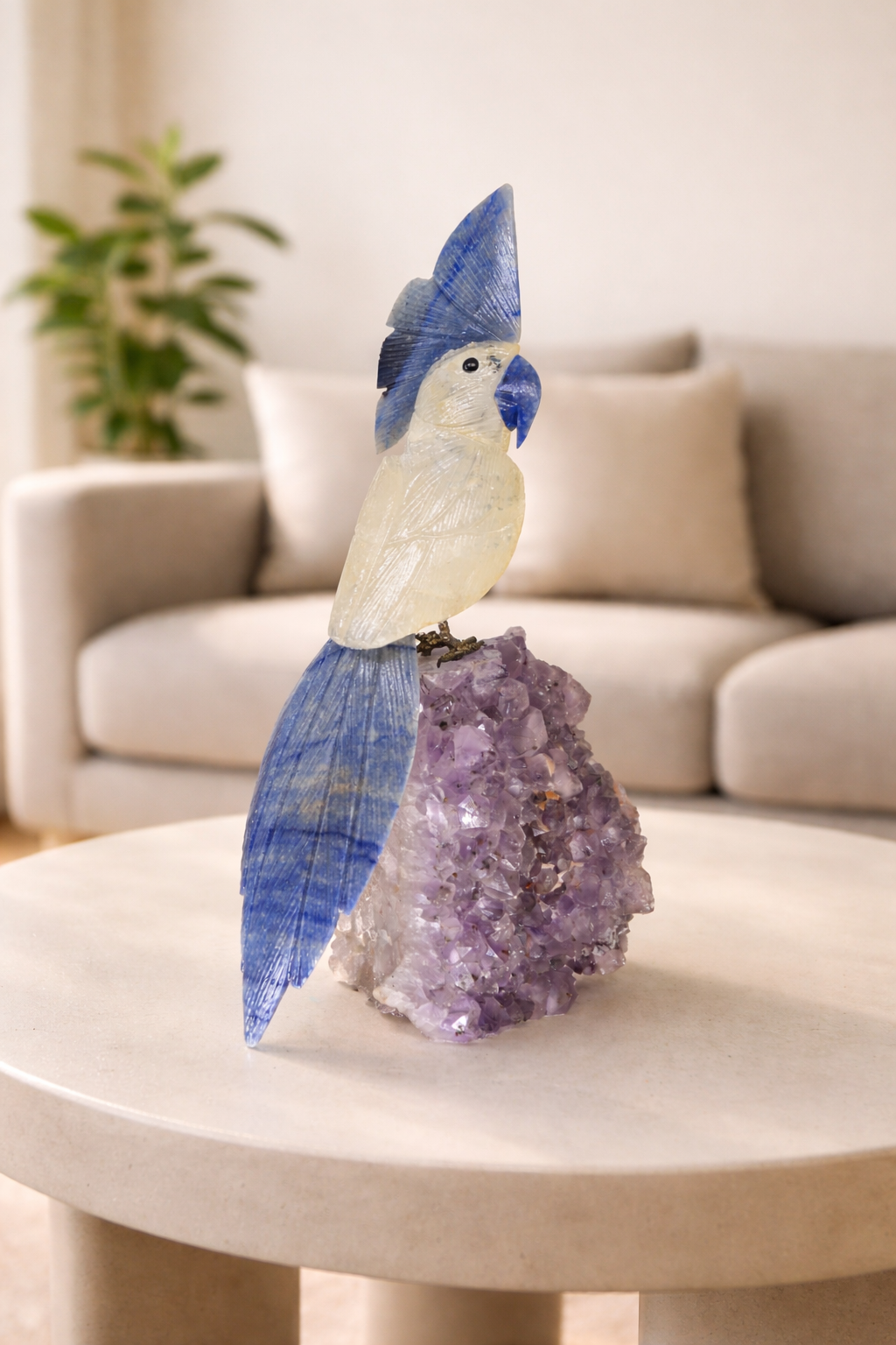 Blue Wing Crystal Bird