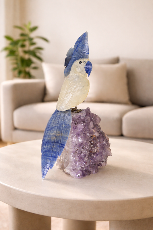 Blue Wing Crystal Bird