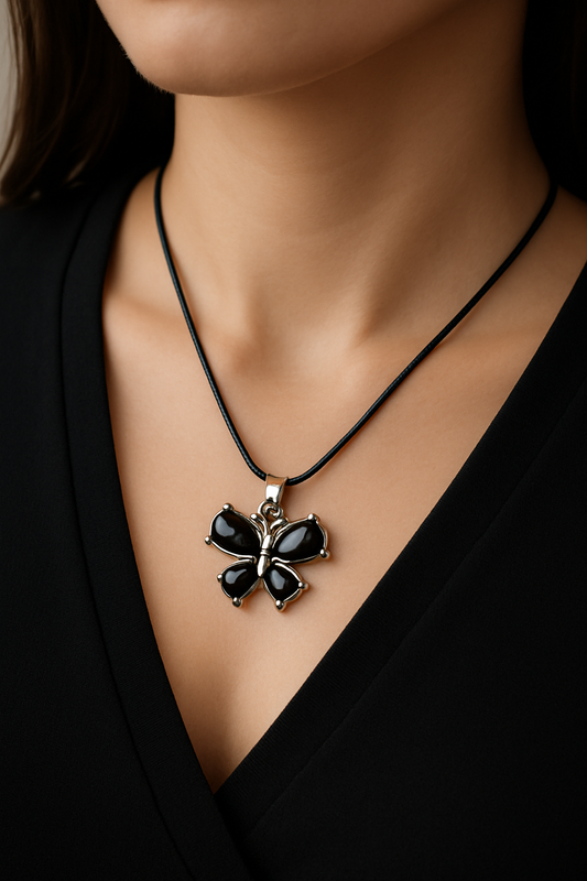 Black Obsidian Butterfly  | Pendant