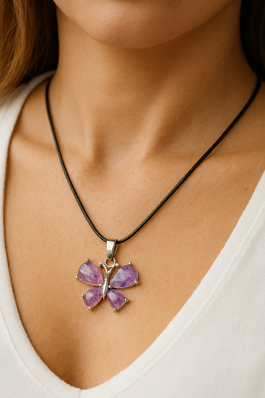 Amethyst Stone Butterfly | Pendant