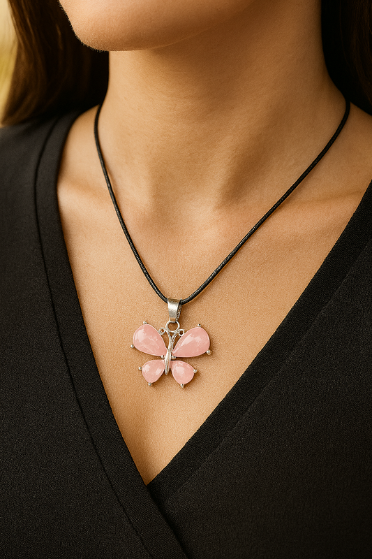 Rose Quartz Butterfly | Pendant
