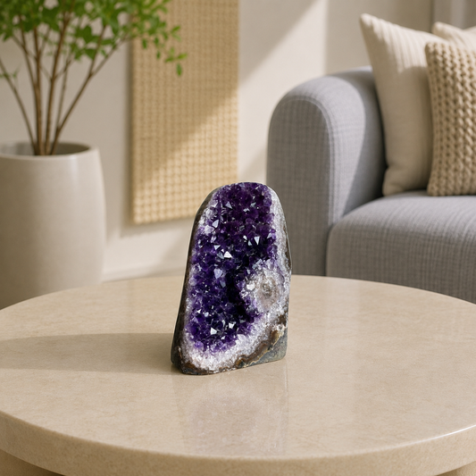 Aurevanta Amethyst Crystal Tower – Natural Amethyst Geode Décor, Clarity & Protection Symbol