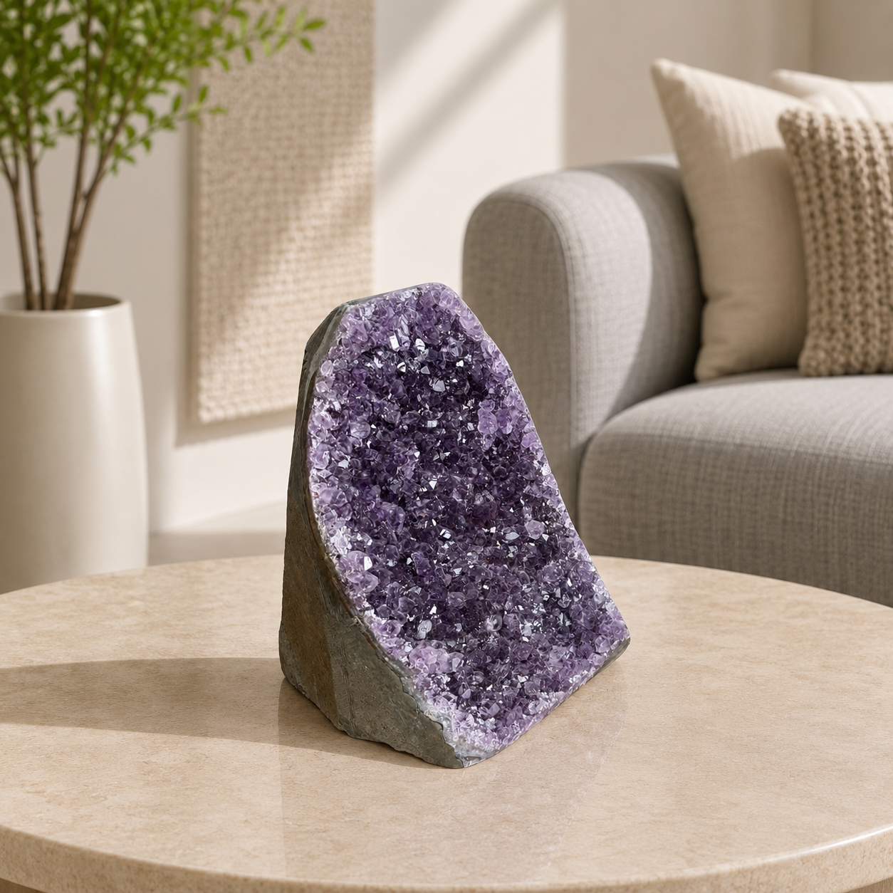 Auravelle Amethyst Crystal Cave – Natural Amethyst Geode Décor, Calm & Harmony Symbol