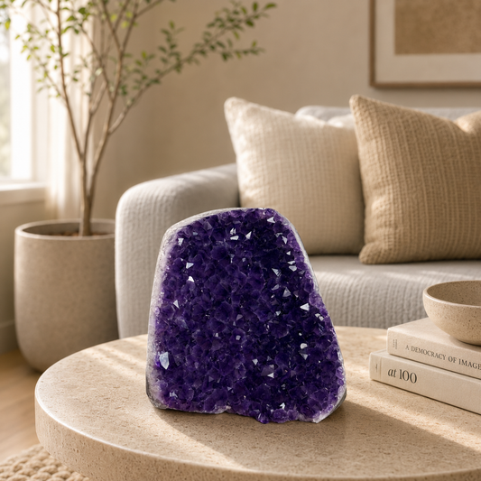 Velmora Amethyst Crystal Décor – Natural Geode Display, Clarity & Harmony Symbol (3.9 Inch, 1.2 kg)