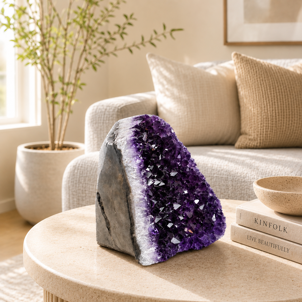 Velmora Amethyst Crystal Décor – Natural Geode Display, Clarity & Harmony Symbol (3.9 Inch, 1.2 kg)