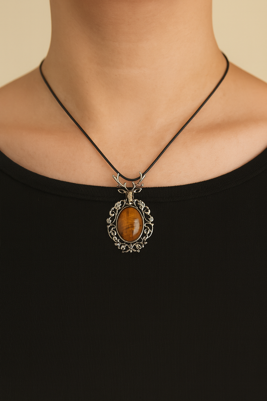 Tiger’s Eye Deer | Pendant