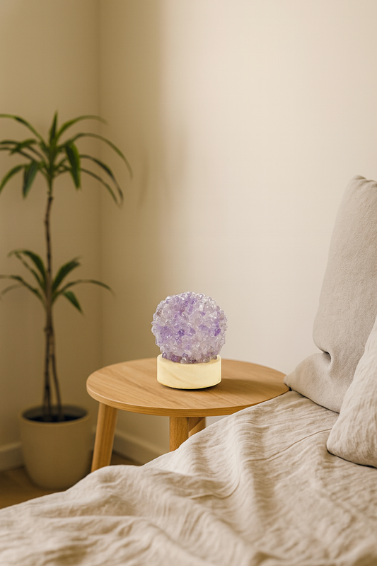 Amethyst Sphere Lamp