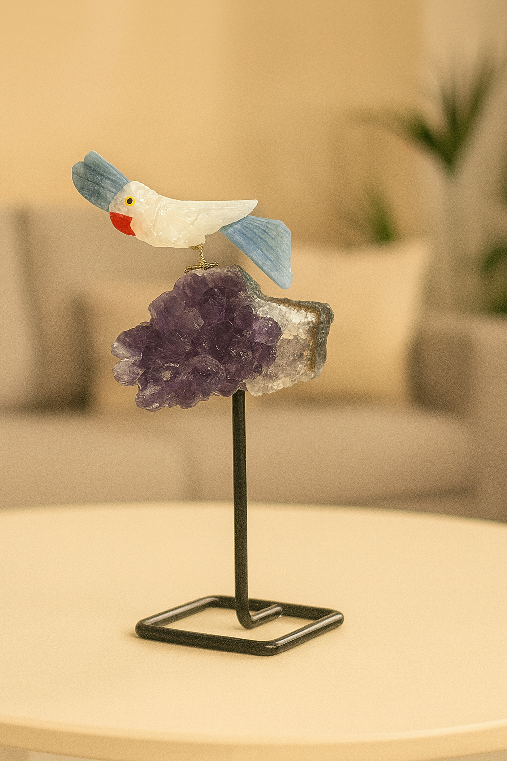 Truth Gemstone Bird (Steel Stand)
