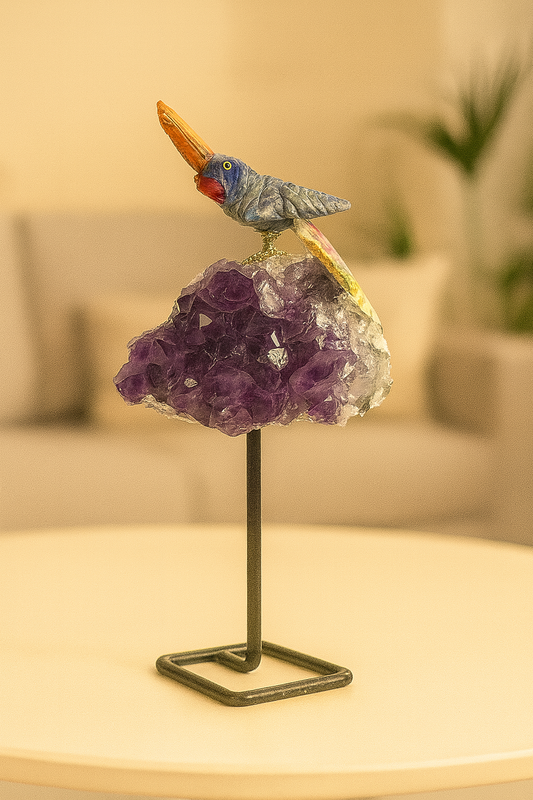 Grace Gemstone Bird (Steel Stand)