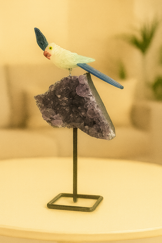 Purity Gemstone Bird (Steel Stand)