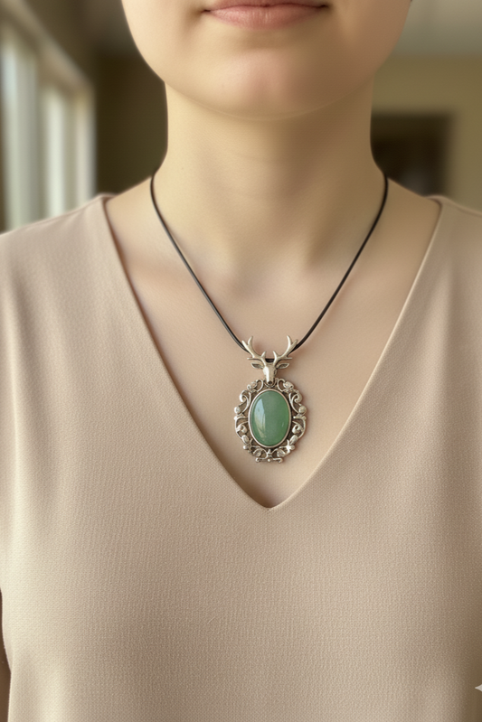 Green Jade Deer | Pendant